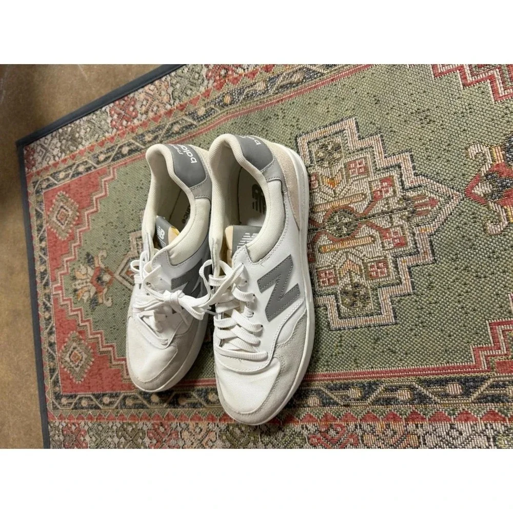 New Balance CT300GW3 White Grey Leather Mesh Court Sneakers Mens 9 Womens 10.5